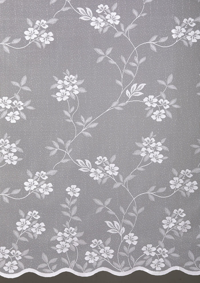 Betoverende lange jaloezie met universele rail WIT