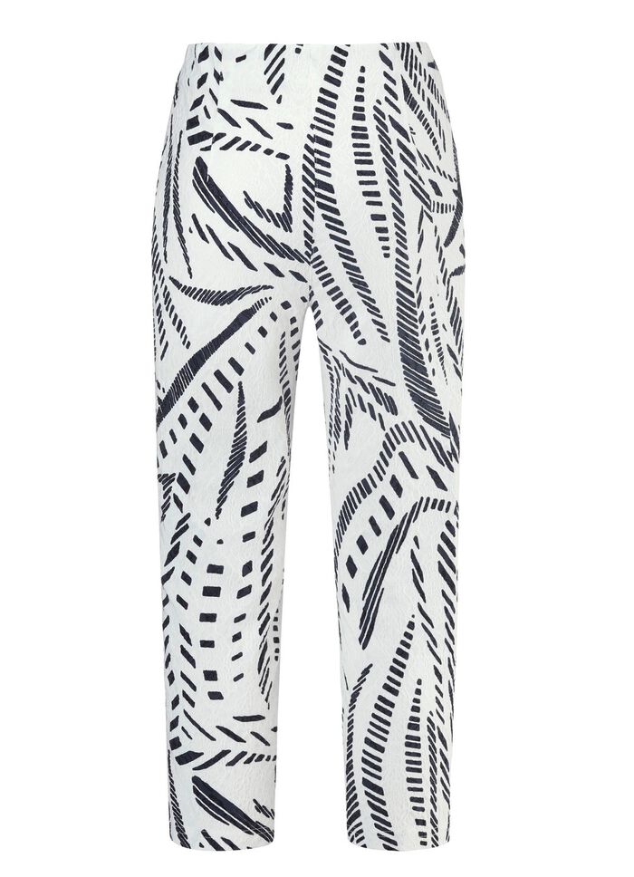 Capribroek met uitgesneden tailleband 