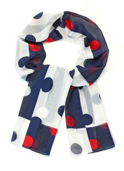 Sjaal met stippenmotief 