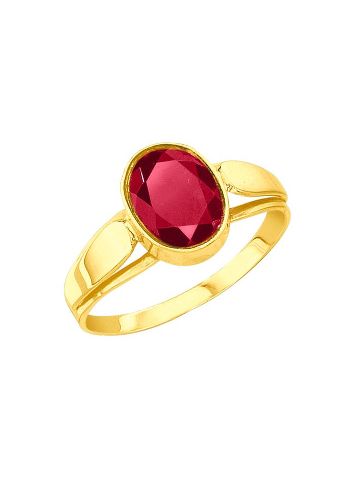 Chique damesring met echte granaat 