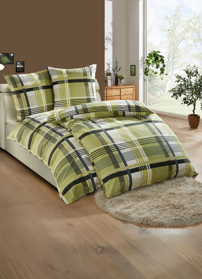 Beddengoedset van microvezel met ritssluiting GROEN