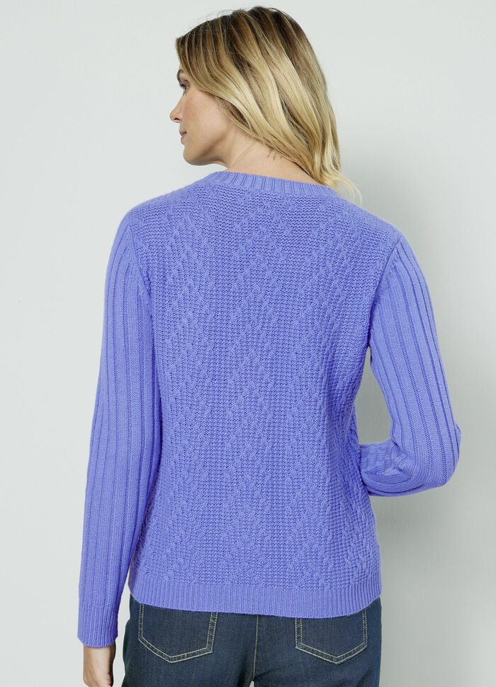 Trui met scheerwol- en kasjmiergehalte 