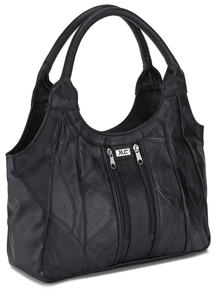 Nappaleer tas met patchwork 