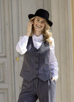 Vest met krijtstrepen 