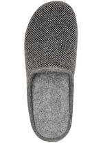 Pantoffels van textiel met een subtiel patroon GRIJS