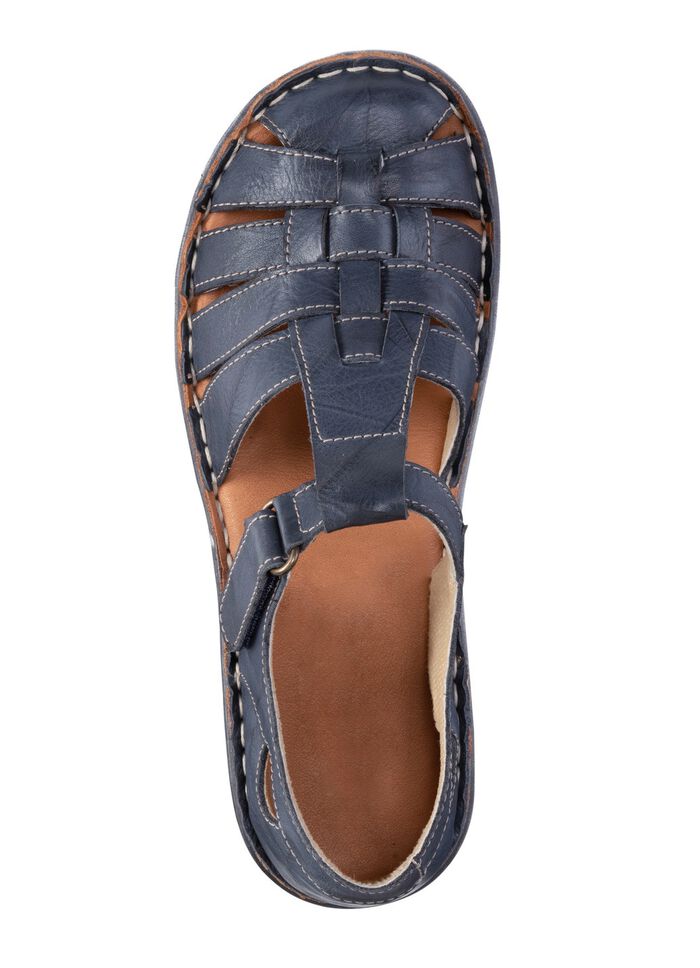 ELENA EDEN, zomerse damespantoffels, breedte G, met klittenbandsluiting 