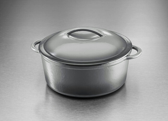 Gietijzeren Nederlandse oven en braadpan GRAU