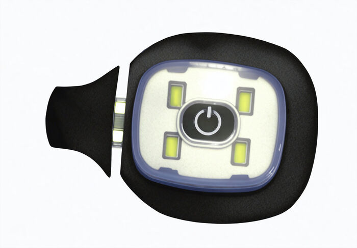 Modieuze hoed met geïntegreerde, afneembare LED-lamp GRIJS