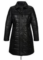 Korte leren jas met binnenzak 