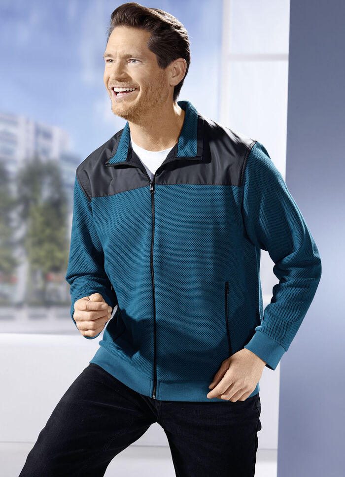 Sweatvest met zijzakken 