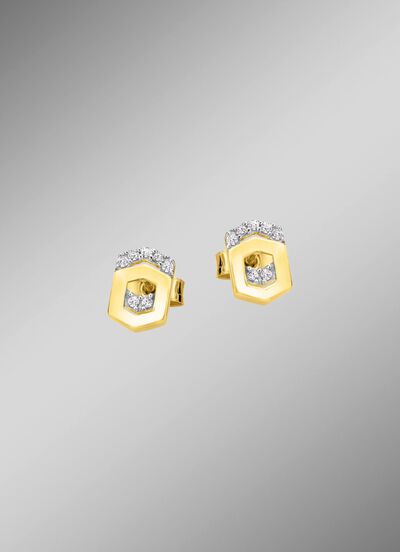 Moderne oorbellen met zirkonia 