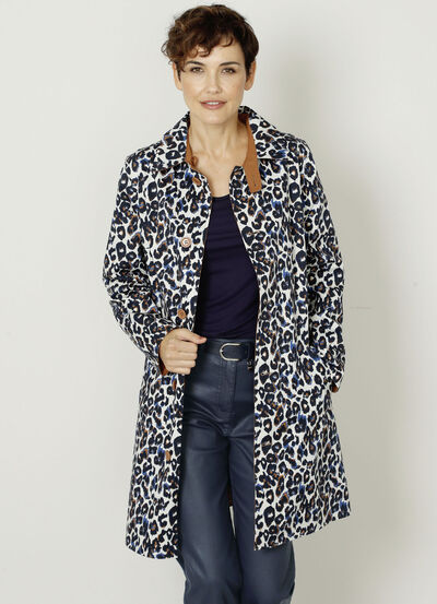 Omkeerbare jas met dierenprint 