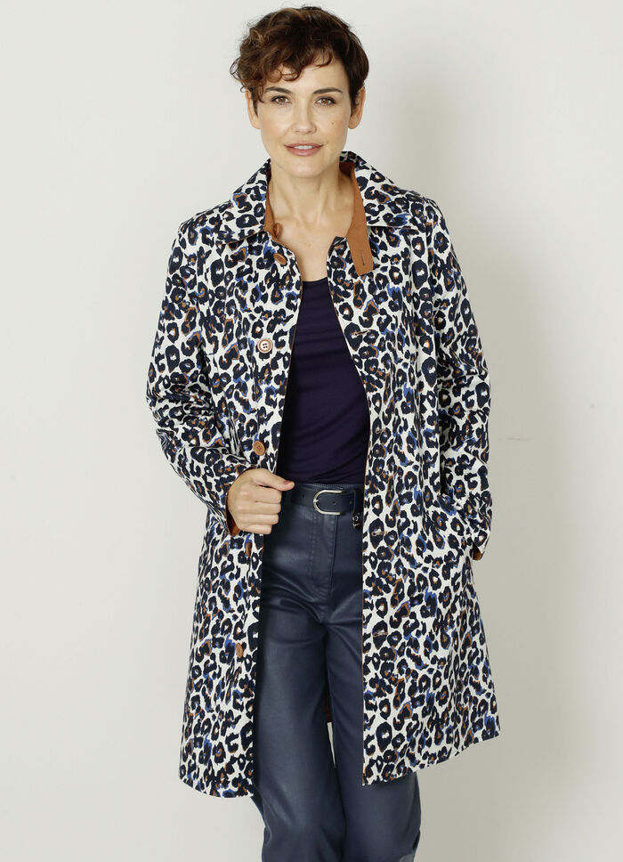 Omkeerbare jas met dierenprint 
