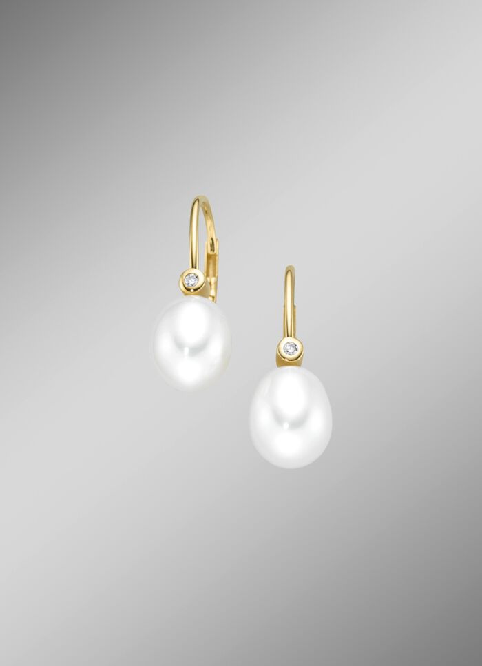 Oorbellen met gekweekte zoetwaterparels 