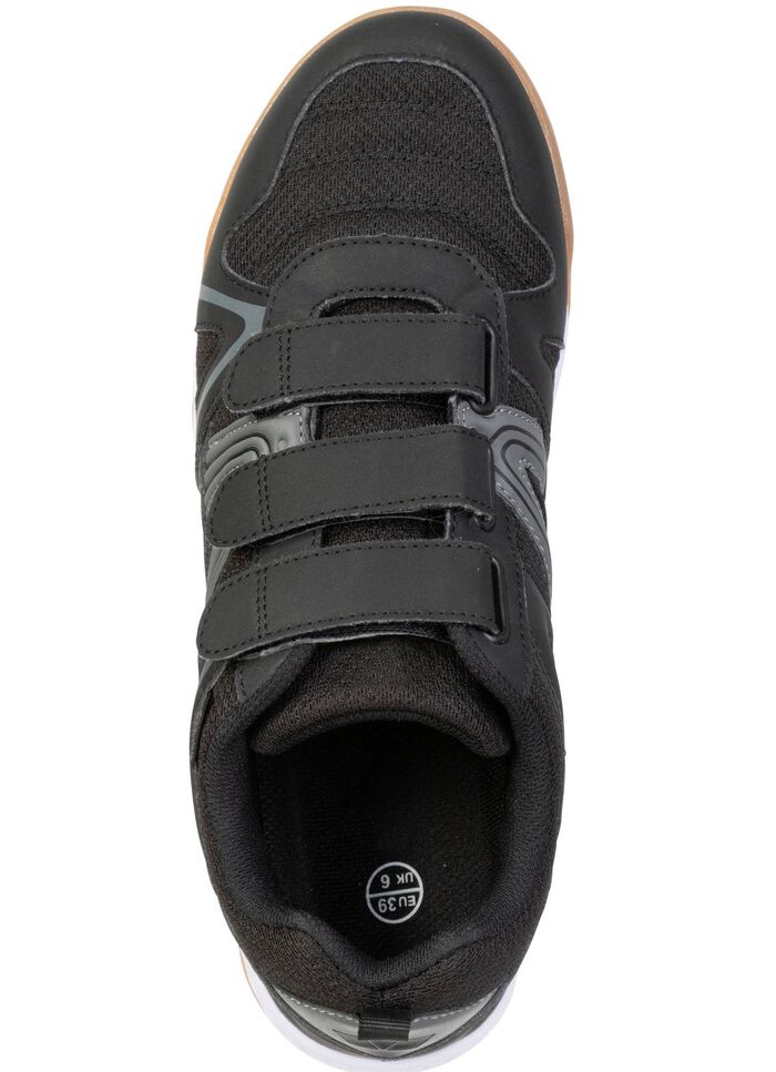 Sportieve herenpantoffels met klittenbandsluiting SCHWARZ-GRAU