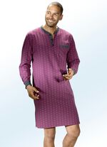 Nachthemd met knopenlijst en lange mouw 