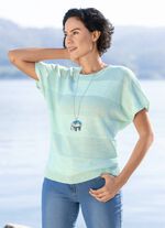 Trui met fijn blokstreepdessin 