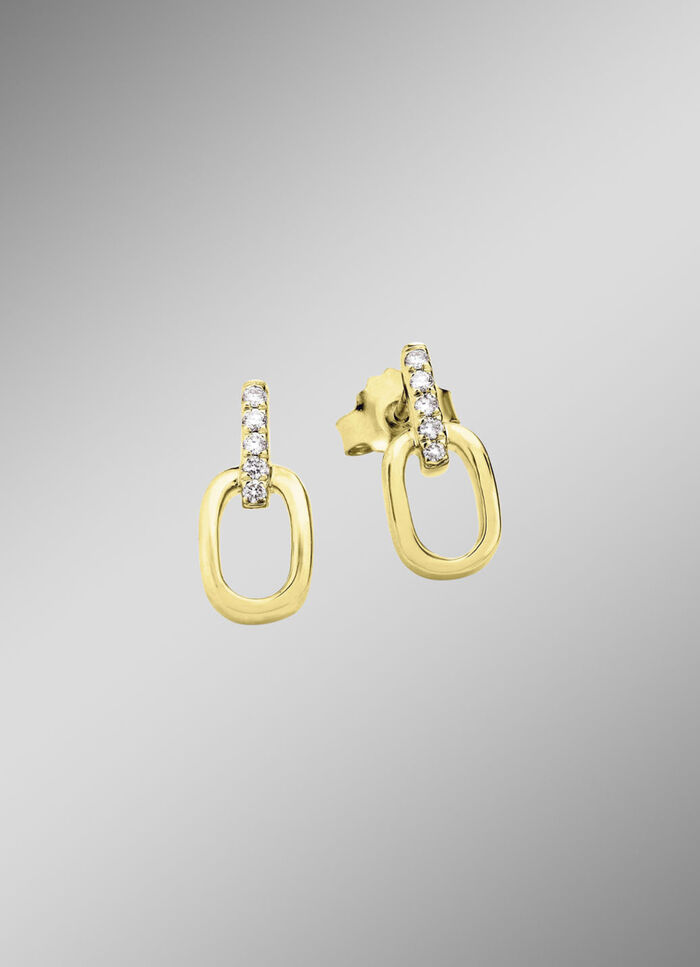 Schitterende oorbellen met 10 diamanten