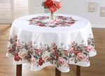 Expressief tafelkleed met een betoverend rozendessin 