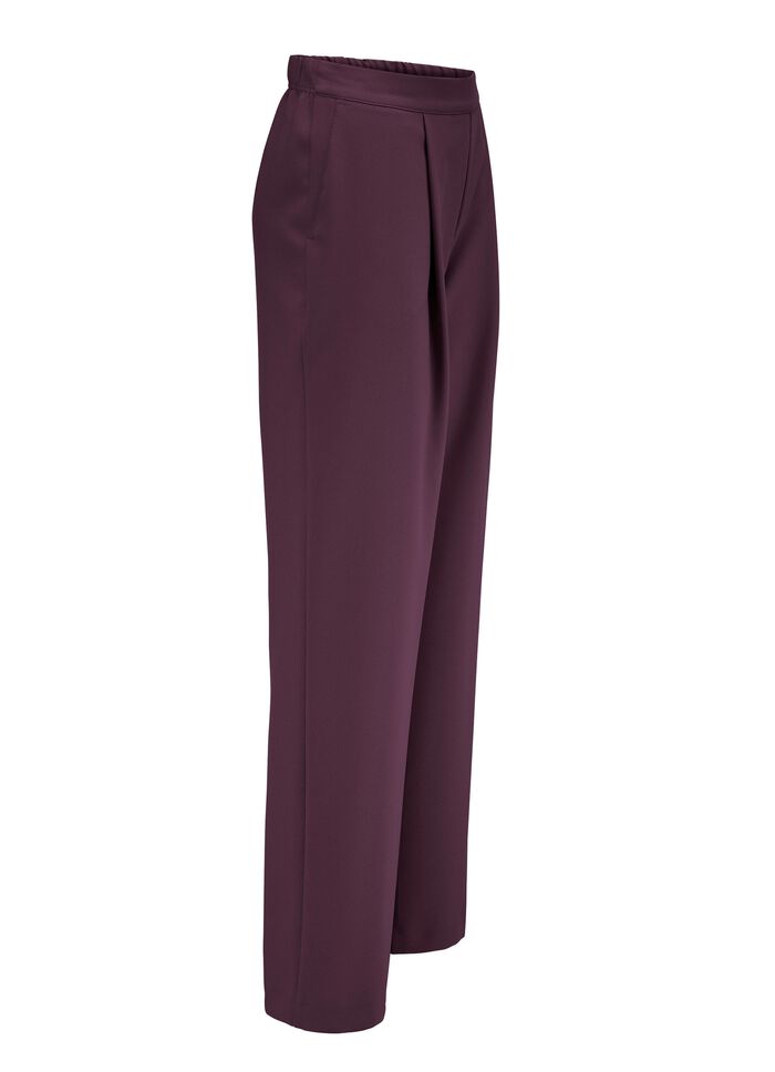 Broek met plooien in modieuze wijdte 