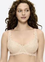 Triumph Amourette beugelbeha met elastische kant PUDER