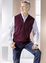 Vest met volledige ritssluiting in 4 kleuren BORDEAUX