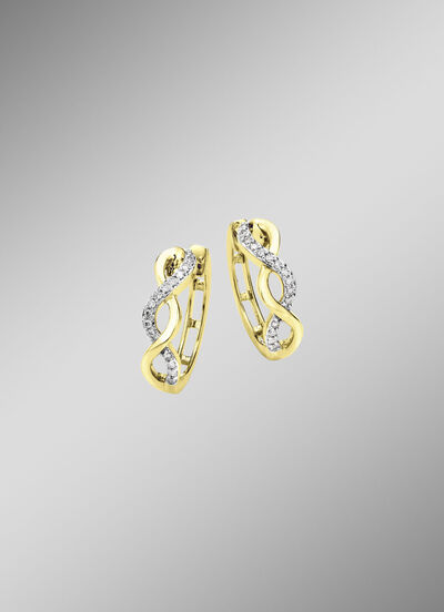 Creolen met 30 diamanten 