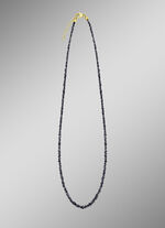Uitzonderlijke ketting met ruwe diamanten in donkergrijs 