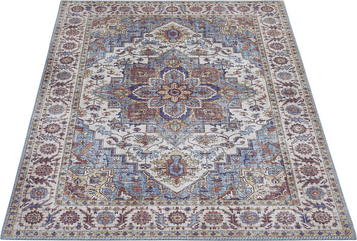 Onderhoudsvriendelijke, geweven tapijten en vloerkleden BLAUW