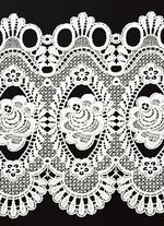 Charmant kort gordijn met roededoorvoer WIT EFFEN