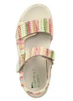 ELENA EDEN sandaal gemaakt van interessant raffia materiaal BEIGE-MULTI