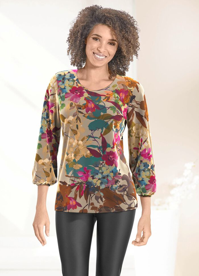 Shirt met all-over design 