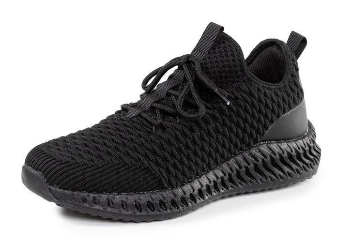 Veterschoenen van gestructureerd textielmateriaal SCHWARZ