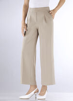 Enkellange, wijde broek BEIGE