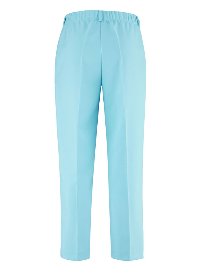 Broek met elastische tailleband aan de achterkant TURQUOISE