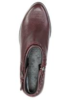 ELENA EDEN, comfortabele dames enkellaarsjes, winterschoenen, breedte G, met rits BORDEAUX
