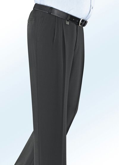 Klaus Modelle broek met lage taille met sierhanger in 4 kleuren 