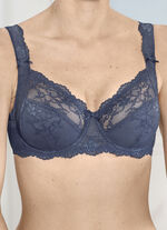 LingaDore beugelbeha met elastische kant INDIGOBLAUW
