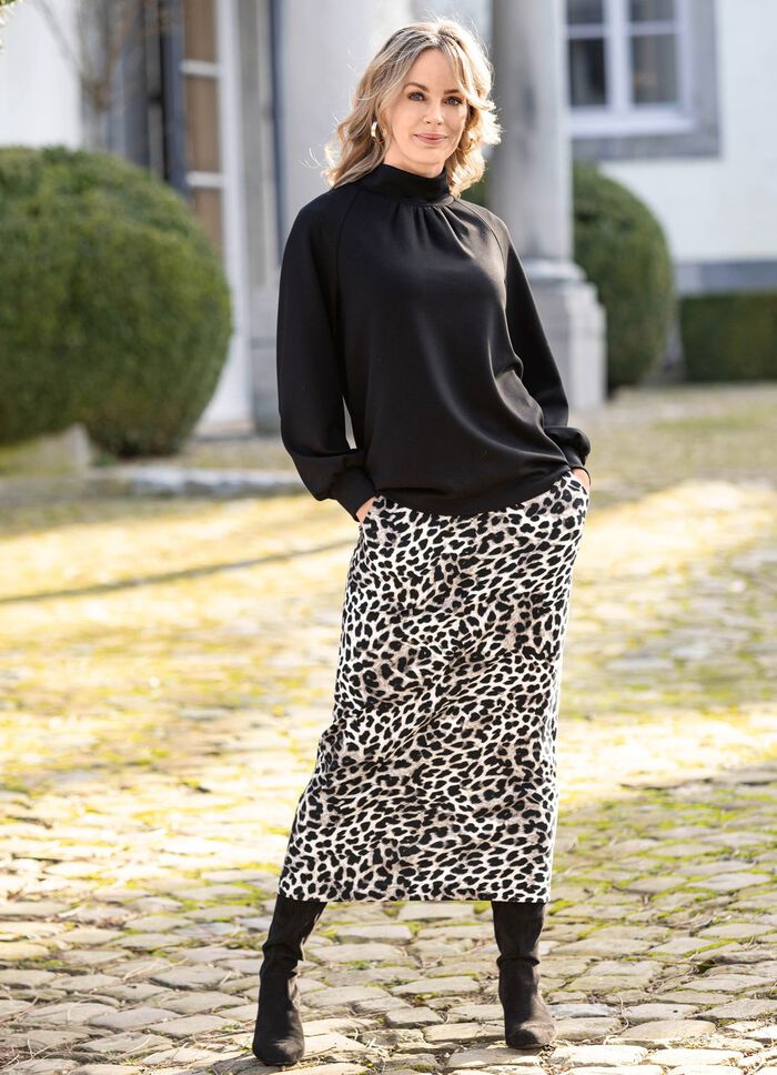 Sweatshirt met opstaande kraag 