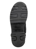 Waldläufer enkellaarzen van rundnubuckleer ZWART