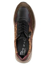 ELENA EDEN, trendy damessneakers, breedte H, met uitneembaar voetbed BRUIN-KLEURRIJK