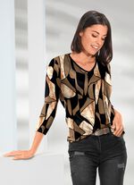 Shirt met briljante kleuren inkjetprint 