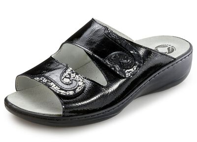 Mubb, comfortabele damesslippers, wijdte H, met uitneembaar voetbed 