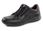Veterschoen van nappaleer met nubuckleren details SCHWARZ-BORDEAUX