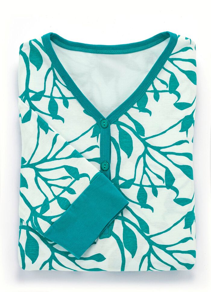 Twee-pack nachthemden tot op de knie met knoopsluiting 