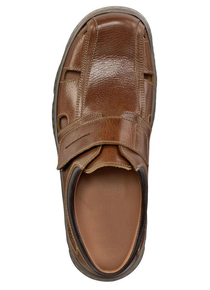 GINO GALANTE pantoffels van generfd rundnappaleer COGNAC