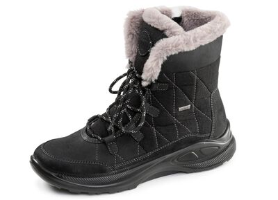 Gevoerde dameslaarzen, winterschoenen, breedte H, met rits 