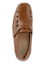 ELENA EDEN mocassin draver met luchtige openingen COGNAC