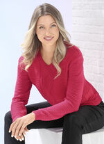 Pullover met een elastische kabelstructuur 