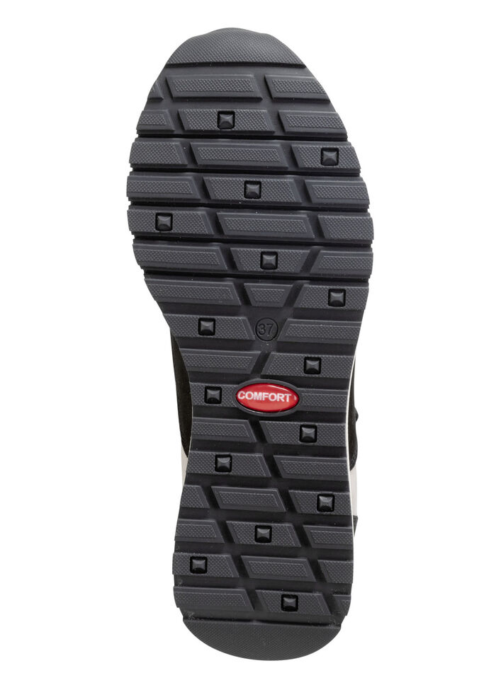 ELENA EDEN, trendy damessneakers, breedte G, met uitneembaar voetbed SCHWARZ-KIESEL